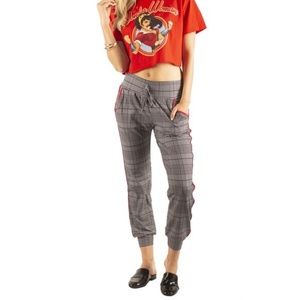 Vibe Apparel Plaid Varsity Striped Jogger Pant NWT